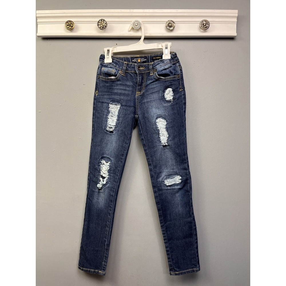 Lucky Brand Jeans‎ Girls Size 12 Zoe Jegging Low Rise Denim Blue Elastic Waist